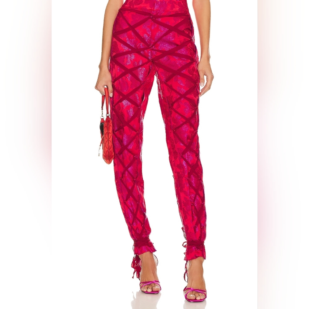 U1. NWT KIM SHUI SILK BLEND LACE UP PANTS